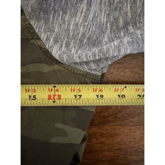 Mudd Y2K 90,s Grunge Utility Camo Military Hooded Full Zip Snap Fatigue Jacket M - Picture 6 of 7